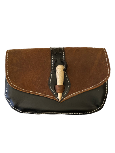Elbenwald Kleine Ledertasche Schwarz – Gürteltasche Aus Leder Für Mittelalter LARP Und Rollenspiel