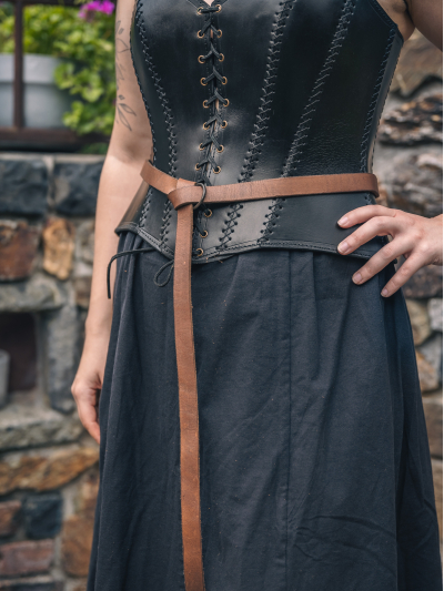 Trollfelsen_Gewandung_Gürtel_Schmaler_Ringgürtel_Kaffeebraun