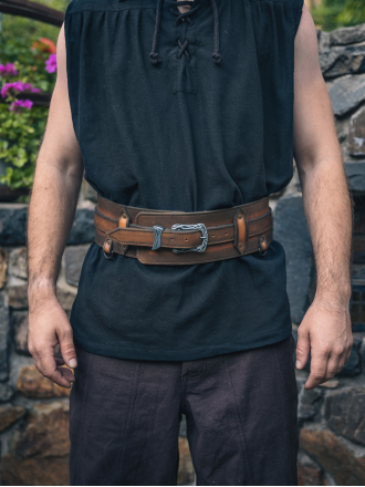 Trollfelsen_Mittelalter_Gürtel_Indis_Kaffeebraun