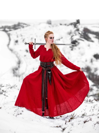 Trollfelsen_MIttelalterkleid_Anna_Leinen_Frauen_rot